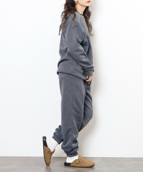 FUNALIVE（ファンアライブ）の「シャギー裏起毛パジャマ スウェット上下セットアップ（ルームウェア/パジャマ・レディース・チャコール/ネイビー/グレー系1/ネイビー系1/杢グレー/チャコールアッシュ・M/L）」の11枚目の写真