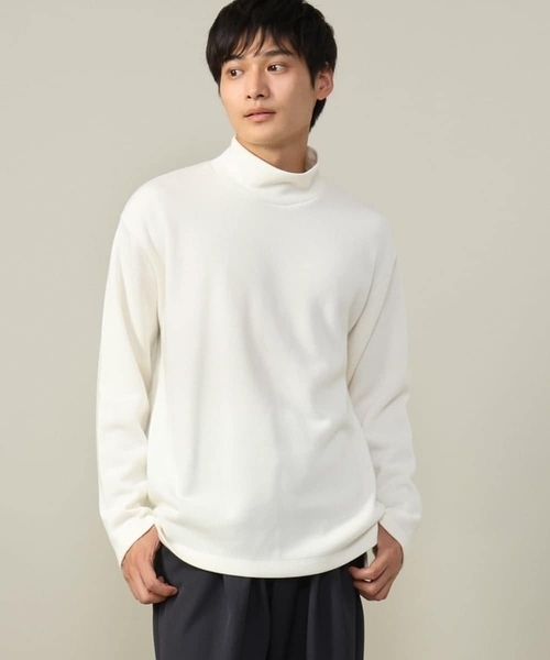 a.v.v（アーヴェヴェ）の「【チクチクしない】新感覚大人きれいめハイネック　ヘビーウェイト(グッドスウェットシリーズ）（Tシャツ/カットソー・メンズ・アイボリー/ブラック・46/50/48）」の21枚目の写真