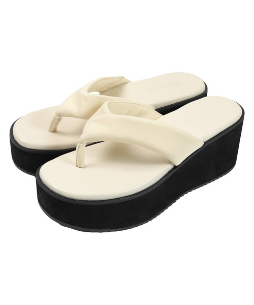 SEA DRESS（シードレス）の「厚底ラウンドトゥトングサンダル（サンダル・レディース・ブラック/ホワイト系その他・LL/L/M/S）」の4枚目の写真