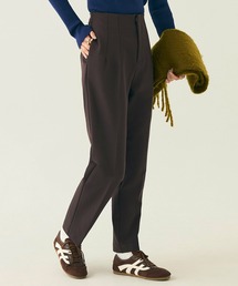裏起毛ハイウエスト美脚テーパードパンツ