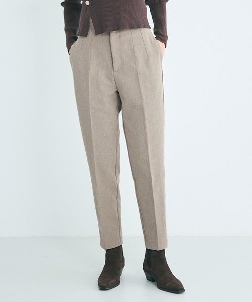 coca（coca）（コカ）の「【WEB限定セール】裏起毛ハイウエスト美脚テーパードパンツ（その他パンツ・レディース・カーキ/アイボリー/ブラック/チャコール/グレー/ライトピンク/ベージュ/ダークブラウン/ピンク系その他・S/L/M/XL）」の6枚目の写真