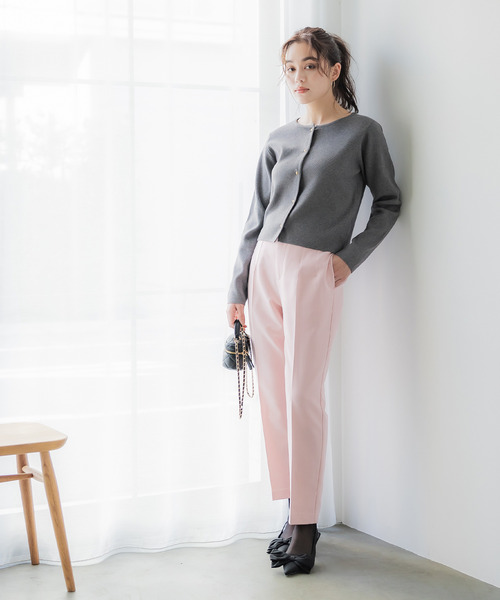 coca（coca）（コカ）の「【WEB限定セール】裏起毛ハイウエスト美脚テーパードパンツ（その他パンツ・レディース・カーキ/アイボリー/ブラック/チャコール/グレー/ライトピンク/ベージュ/ダークブラウン/ピンク系その他・S/L/M/XL）」の13枚目の写真