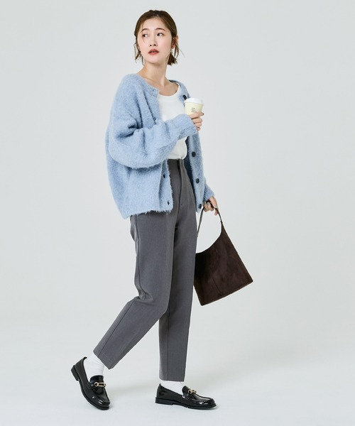 coca（coca）（コカ）の「【WEB限定セール】裏起毛ハイウエスト美脚テーパードパンツ（その他パンツ・レディース・カーキ/アイボリー/ブラック/チャコール/グレー/ライトピンク/ベージュ/ダークブラウン/ピンク系その他・S/L/M/XL）」の19枚目の写真