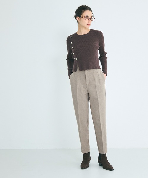 coca（coca）（コカ）の「【WEB限定セール】裏起毛ハイウエスト美脚テーパードパンツ（その他パンツ・レディース・カーキ/アイボリー/ブラック/チャコール/グレー/ライトピンク/ベージュ/ダークブラウン/ピンク系その他・S/L/M/XL）」の22枚目の写真