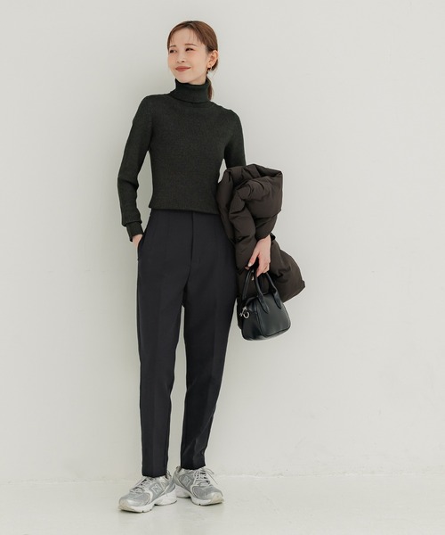 裏起毛ハイウエスト美脚テーパードパンツ（その他パンツ）｜coca（coca