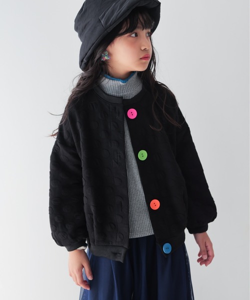 unica(ユニカ)の「ポコポコドットカーディガン(カーディガン/ボレロ・キッズ・チャコール/ブラック・L/XL/M)」の6枚目の写真