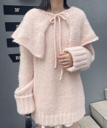 mline | [mline]ビッグ襟ニット(パーカー)