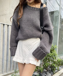 [mline]ビッグ襟ニット