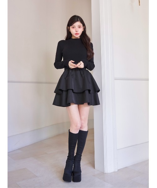 Darich ティアードフリルミニワンピース グレー FL｜Yahoo!フリマ（旧