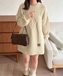 【apres jour clair】オーバーサイズケーブルニット【ZOZOTOWN限定アイテム】