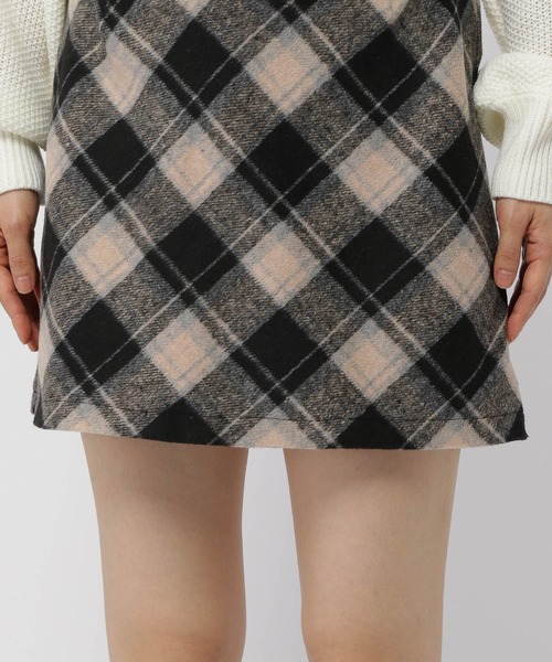 3.3 Field Trip （3.3フィールドトリップ）の「3.3 Field Trip／台形チェックスカート（裏地あり）（スカート・レディース・ブラック/レッド・FREE）」の14枚目の写真