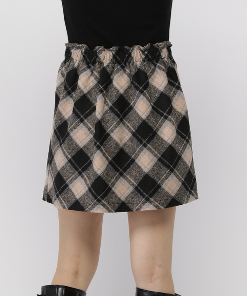 3.3 Field Trip （3.3フィールドトリップ）の「3.3 Field Trip／台形チェックスカート（裏地あり）（スカート・レディース・ブラック/レッド・FREE）」の7枚目の写真