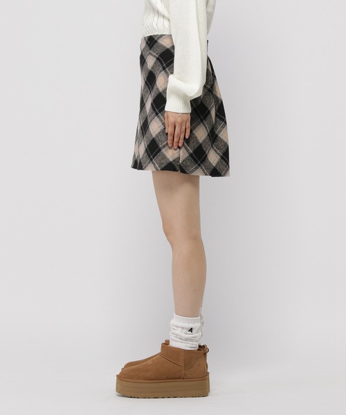 3.3 Field Trip （3.3フィールドトリップ）の「3.3 Field Trip／台形チェックスカート（裏地あり）（スカート・レディース・ブラック/レッド・FREE）」の11枚目の写真