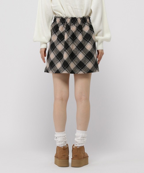 3.3 Field Trip （3.3フィールドトリップ）の「3.3 Field Trip／台形チェックスカート（裏地あり）（スカート・レディース・ブラック/レッド・FREE）」の12枚目の写真