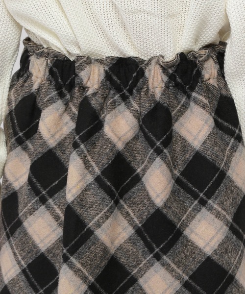 3.3 Field Trip （3.3フィールドトリップ）の「3.3 Field Trip／台形チェックスカート（裏地あり）（スカート・レディース・ブラック/レッド・FREE）」の15枚目の写真
