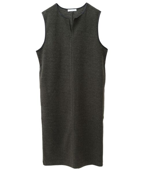 Green　Parks（グリーンパークス）の「圧縮ポンチ合皮パイピングジャンスカ（ジャンパースカート・レディース・アイボリー/ダークグリーン・FREE）」の15枚目の写真