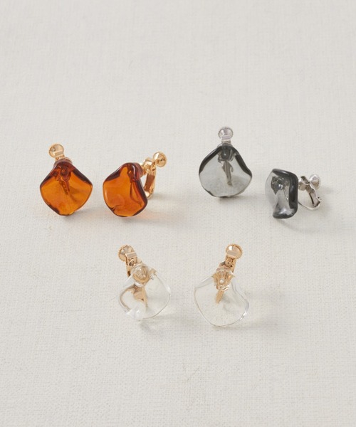 collex(コレックス)の「【別注】【HARIO Lampwork Factory】イヤリング フリル(イヤリング・レディース・グレー/クリア・フリー)」の6枚目の写真