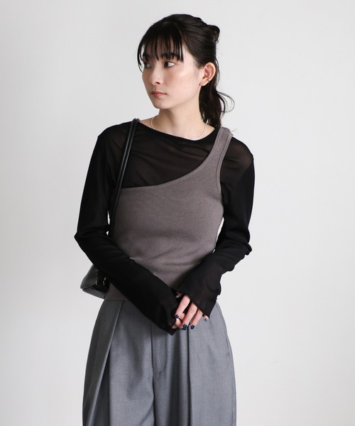 select MOCA（セレクトモカ）の「マルチウェイビスチェ（ベスト・レディース・グレー/ブラック・FREE）」の2枚目の写真