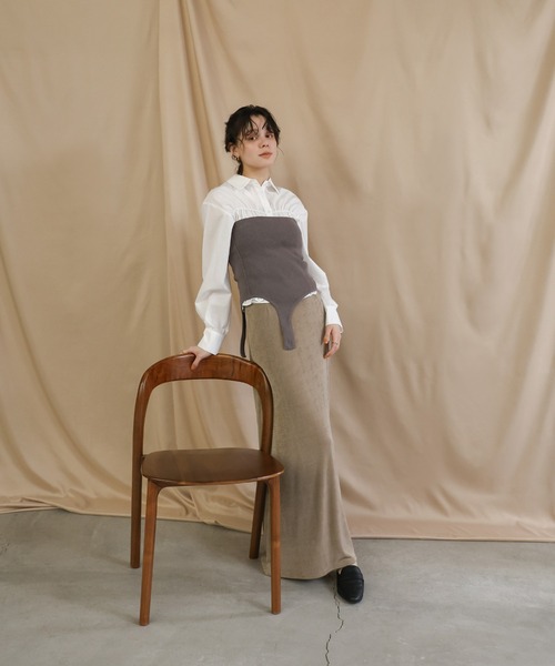 select MOCA（セレクトモカ）の「マルチウェイビスチェ（ベスト・レディース・グレー/ブラック・FREE）」の7枚目の写真