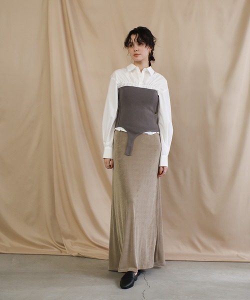 select MOCA（セレクトモカ）の「マルチウェイビスチェ（ベスト・レディース・グレー/ブラック・FREE）」の3枚目の写真