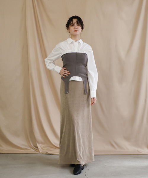 select MOCA（セレクトモカ）の「マルチウェイビスチェ（ベスト・レディース・グレー/ブラック・FREE）」の9枚目の写真