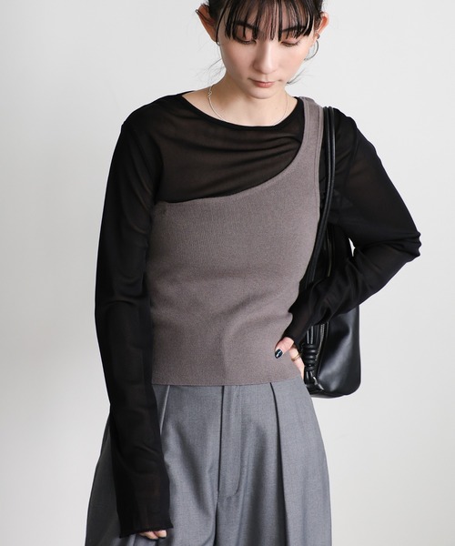 select MOCA（セレクトモカ）の「マルチウェイビスチェ（ベスト・レディース・グレー/ブラック・FREE）」の12枚目の写真