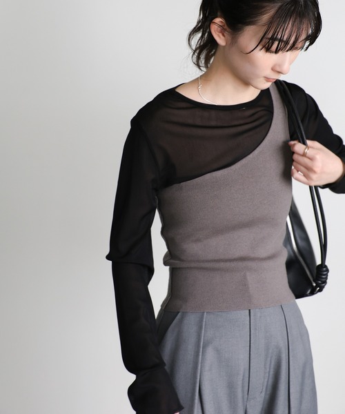select MOCA（セレクトモカ）の「マルチウェイビスチェ（ベスト・レディース・グレー/ブラック・FREE）」の14枚目の写真