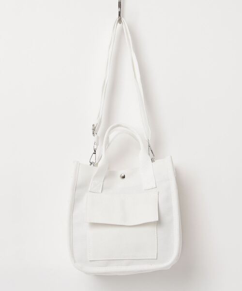 HIKA（ヒカ）の「【HIKA】CANVAS 2WAYミニトートショルダーBAG（ショルダーバッグ・レディース・ブラック/ホワイト/キャメル・FREE）」の2枚目の写真