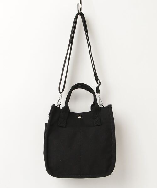 HIKA（ヒカ）の「【HIKA】CANVAS 2WAYミニトートショルダーBAG（ショルダーバッグ・レディース・ブラック/ホワイト/キャメル・FREE）」の4枚目の写真