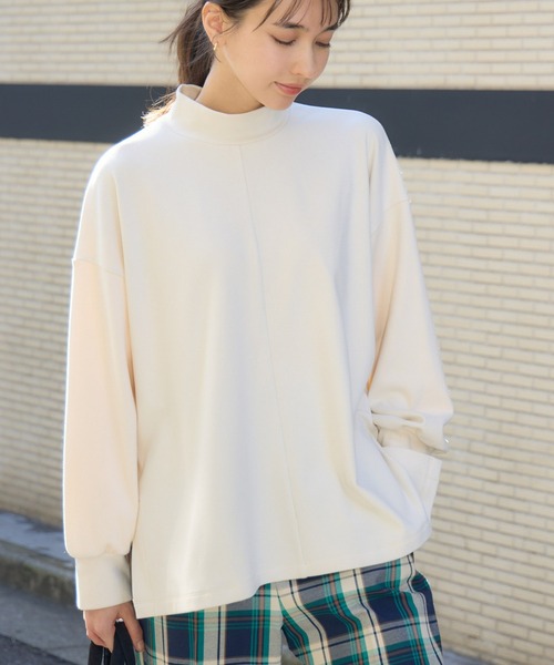 KATHARINE ROSS(キャサリンロス)の「【Pillini/ピリーニ】バックボタンあったか起毛プルオーバー(Tシャツ/カットソー・レディース・アイボリー/ピンク/ブルー/チャコールグレー・MEDIUM)」の2枚目の写真