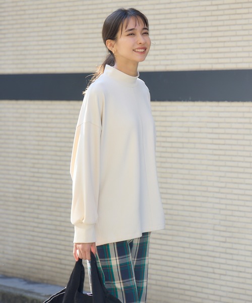 KATHARINE ROSS(キャサリンロス)の「【Pillini/ピリーニ】バックボタンあったか起毛プルオーバー(Tシャツ/カットソー・レディース・アイボリー/ピンク/ブルー/チャコールグレー・MEDIUM)」の8枚目の写真