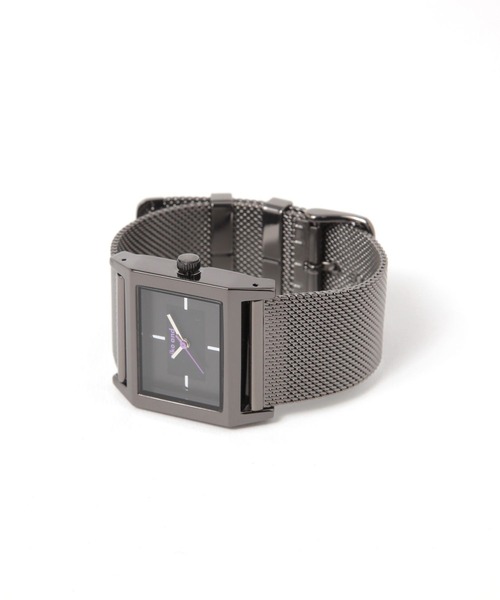 niko and...（ニコアンド）の「ワイドメッシュウォッチ（アナログ腕時計・レディース・ブラック/グレー/イエロー・0）」の5枚目の写真