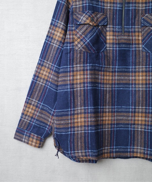 HOUSTON（ヒューストン）の「【T6】【HOUSTON】FLANNEL HALF ZIP WORK