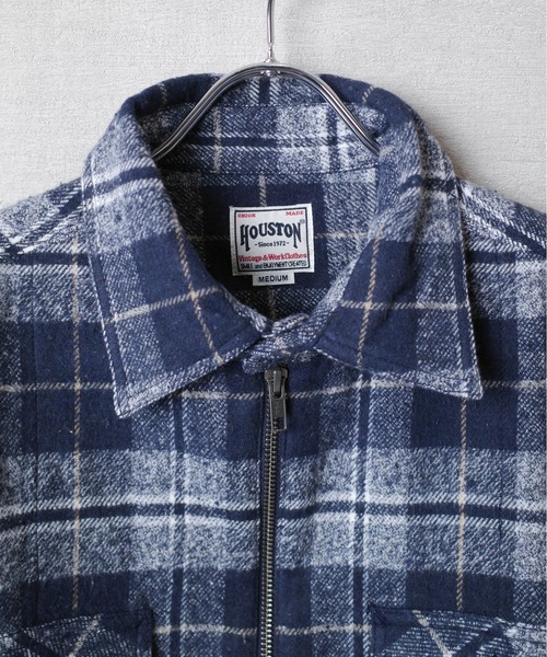 HOUSTON（ヒューストン）の「【T6】【HOUSTON】FLANNEL HALF ZIP WORK