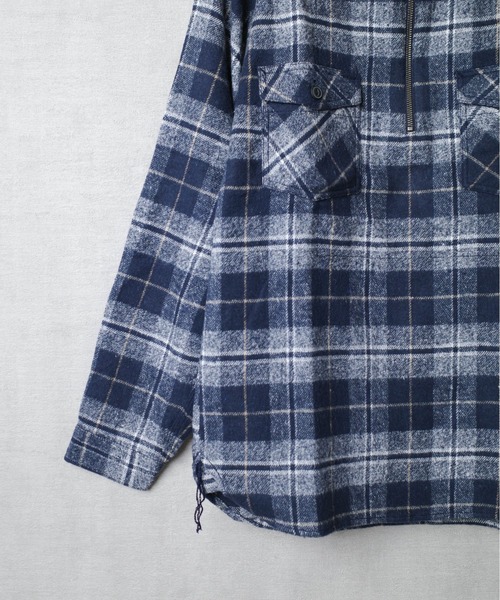 HOUSTON（ヒューストン）の「【T6】【HOUSTON】FLANNEL HALF ZIP WORK