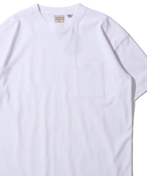 Goodwear(グッドウェア)の「【Goodwear/グッドウェア】7.1オンス USAコットン 無地 吸水速乾 クルーネックTシャツ(Tシャツ/カットソー・メンズ・ホワイト/ブラック/グレー/ネイビー/グリーン・LARGE/MEDIUM/X-LARGE)」の2枚目の写真