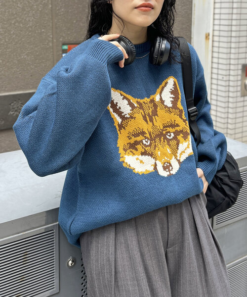 CPCM(シーピーシーエム)の「アソートジャガードニット(ニット/セーター・レディース・ブルー系その他/ホワイト系その他/ブラック/グレー系その他/チャコールグレー/ブルー・FREE)」の1枚目の写真