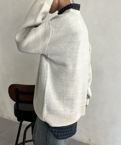 CPCM(シーピーシーエム)の「アソートジャガードニット(ニット/セーター・レディース・ブルー系その他/ホワイト系その他/ブラック/グレー系その他/チャコールグレー/ブルー・FREE)」の22枚目の写真
