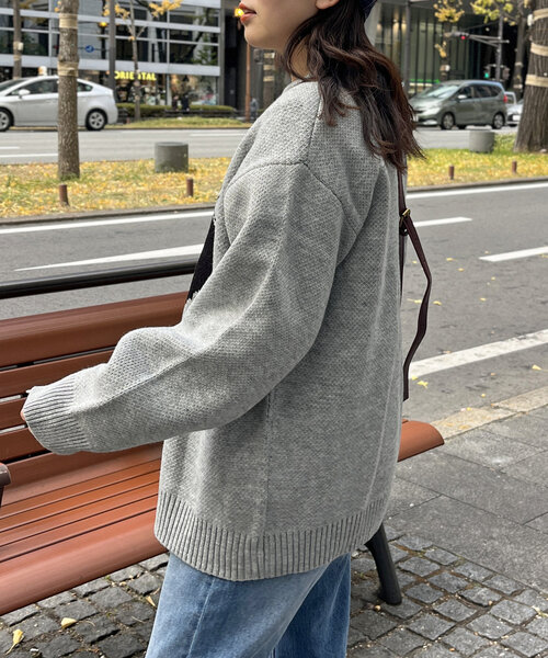 CPCM(シーピーシーエム)の「アソートジャガードニット(ニット/セーター・レディース・ブルー系その他/ホワイト系その他/ブラック/グレー系その他/チャコールグレー/ブルー・FREE)」の17枚目の写真