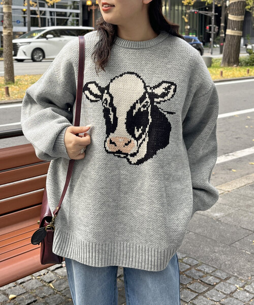 CPCM(シーピーシーエム)の「アソートジャガードニット(ニット/セーター・レディース・ブルー系その他/ホワイト系その他/ブラック/グレー系その他/チャコールグレー/ブルー・FREE)」の14枚目の写真