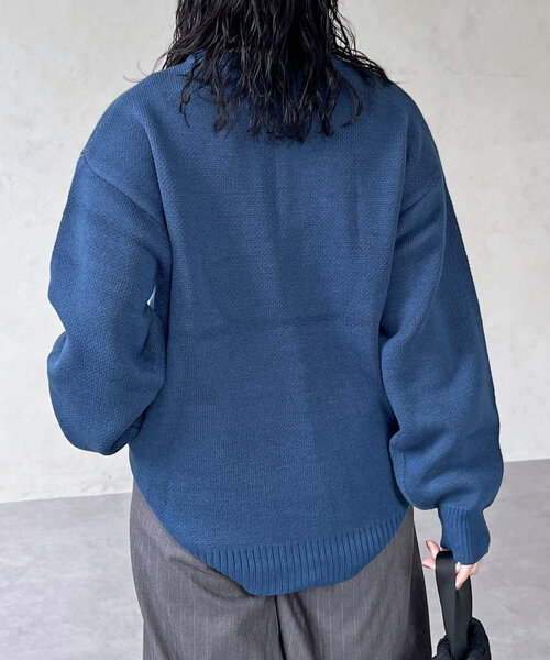 CPCM(シーピーシーエム)の「アソートジャガードニット(ニット/セーター・レディース・ブルー系その他/ホワイト系その他/ブラック/グレー系その他/チャコールグレー/ブルー・FREE)」の10枚目の写真