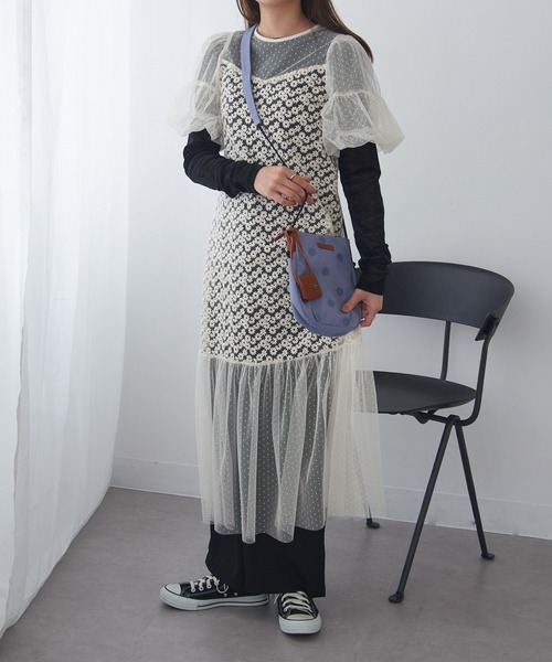 toleur(トーラ)の「【toleur】ドット刺繍ミニサコッシュ 11952 ※(ショルダーバッグ・レディース・カーキ/ブルー/ダークグレー/ライトグレー・FREE)」の10枚目の写真