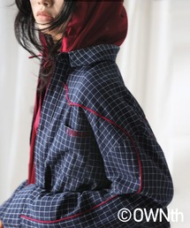 OWNth（オンス）の「パイピングデザインチェック柄シャツ（シャツ/ブラウス）」