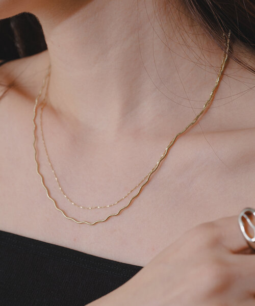 Kastane（カスタネ）の「【fiw.】レイヤードネックレス（リング・レディース・シルバー/ゴールド・FREE）」の11枚目の写真