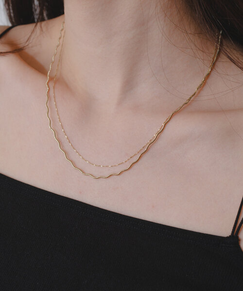 Kastane（カスタネ）の「【fiw.】レイヤードネックレス（リング・レディース・シルバー/ゴールド・FREE）」の12枚目の写真