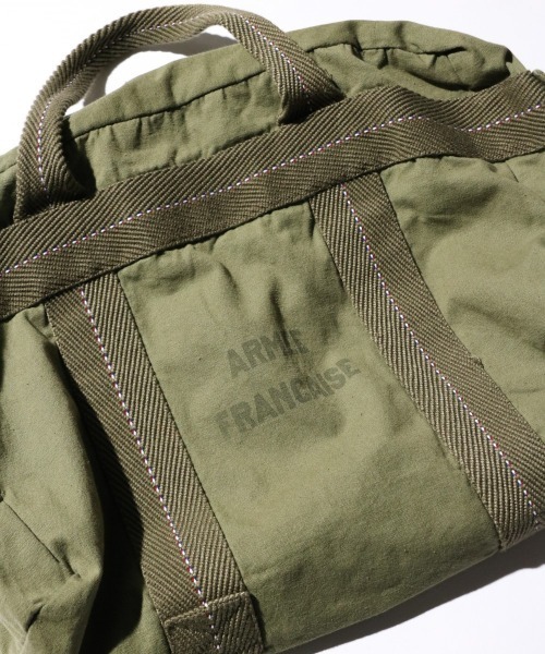 MILITARY（ミリタリー）の「MILITARY REPRODUCT / ミリタリーリプロダクト FRENCH ARMY TYPE FRANCE AIR FORCE PARATROOPER BAG フランス軍タイプ パラシュートバッグ（ボストンバッグ・メンズ・オリーブ/カーキオリーブ・FREE）」の15枚目の写真