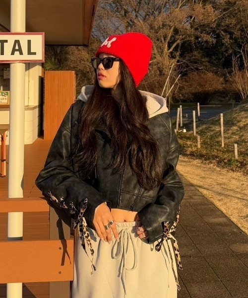 INTER FACTORY（インターファクトリー）の「SARA - ヴィンテージライクリボンジャケット made in INTER FACTORY（その他アウター・レディース・ブラウン/ブラック・FREE）」の6枚目の写真