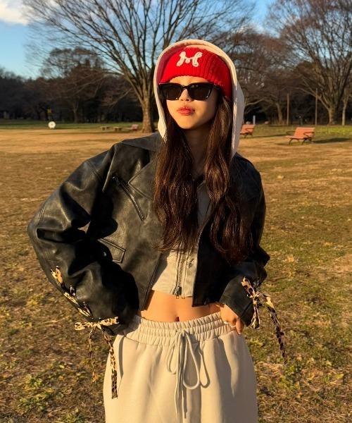 INTER FACTORY（インターファクトリー）の「SARA - ヴィンテージライクリボンジャケット made in INTER FACTORY（その他アウター・レディース・ブラウン/ブラック・FREE）」の8枚目の写真