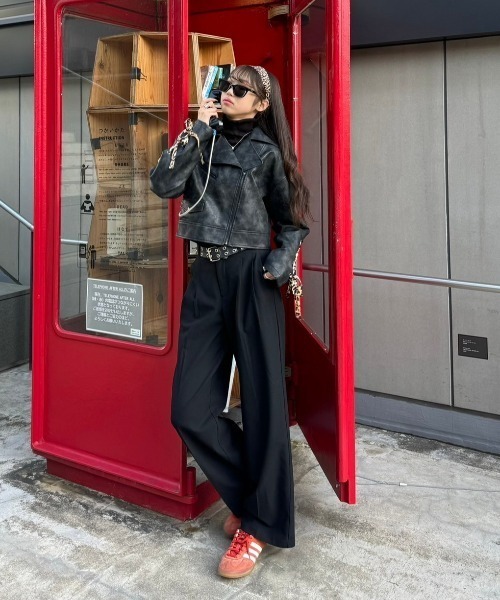 INTER FACTORY（インターファクトリー）の「SARA - ヴィンテージライクリボンジャケット made in INTER FACTORY（その他アウター・レディース・ブラウン/ブラック・FREE）」の16枚目の写真