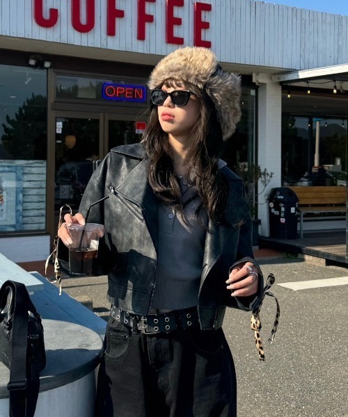 INTER FACTORY（インターファクトリー）の「SARA - ヴィンテージライクリボンジャケット made in INTER FACTORY（その他アウター・レディース・ブラウン/ブラック・FREE）」の20枚目の写真